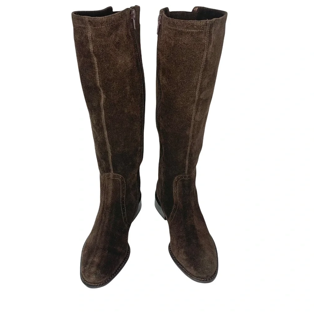 VANELI Suede Buckle Back Long Boots Sz 6